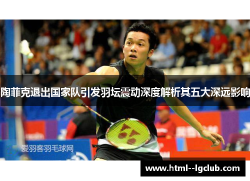 陶菲克退出国家队引发羽坛震动深度解析其五大深远影响